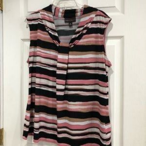 Dana Buchman Knot-Front Sleeveless Shirt